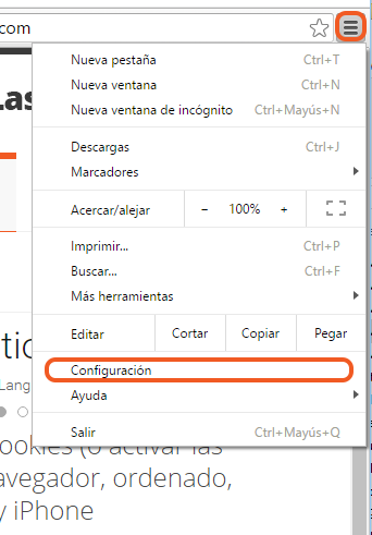 salud Ejercicio cera Habilitar los cookies en Chrome